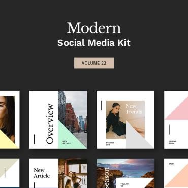 Modern Social Media Kit .  81667