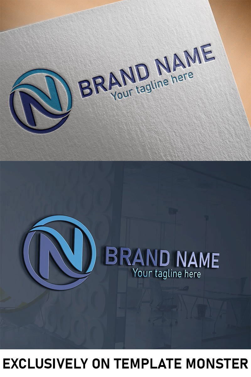 N Letter Design. Шаблон логотипа. Артикул 97772