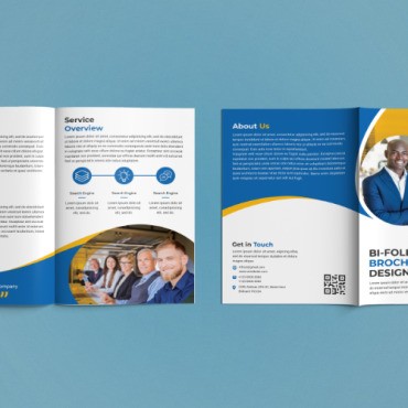 Дизайн брошюры Business Bi Fold. Фирменный стиль. Артикул 106832