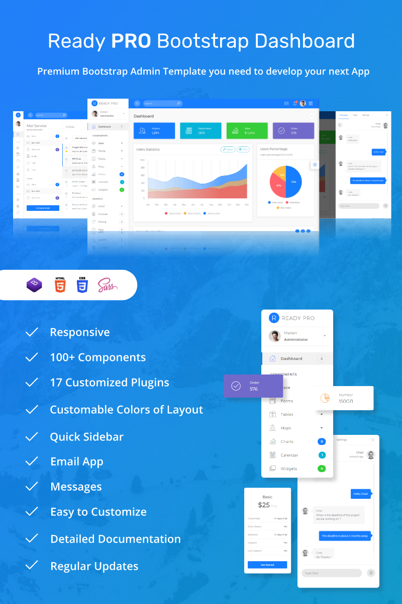 Ready Pro Bootstrap Dashboard
