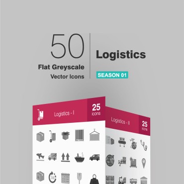 50 Logistics Flat Greyscale.  .  93936