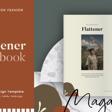 Flattener Brand Lookbook Fashion. Шаблон журнала. Артикул 101788