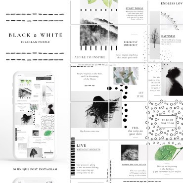 Black & White - головоломка в Instagram. Социальные сети. Артикул 87668