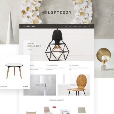 Loftcosy - электронная коммерция интерьера и декора. WooCommerce тема. Артикул 67108