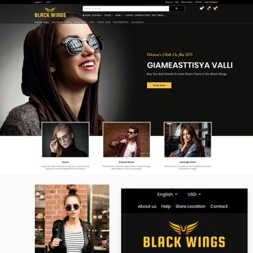   Black Wings Fashion. OpenCart .  83592