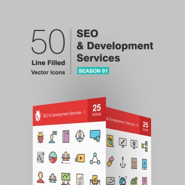 50 SEO & Development Filled Line.  .  93038