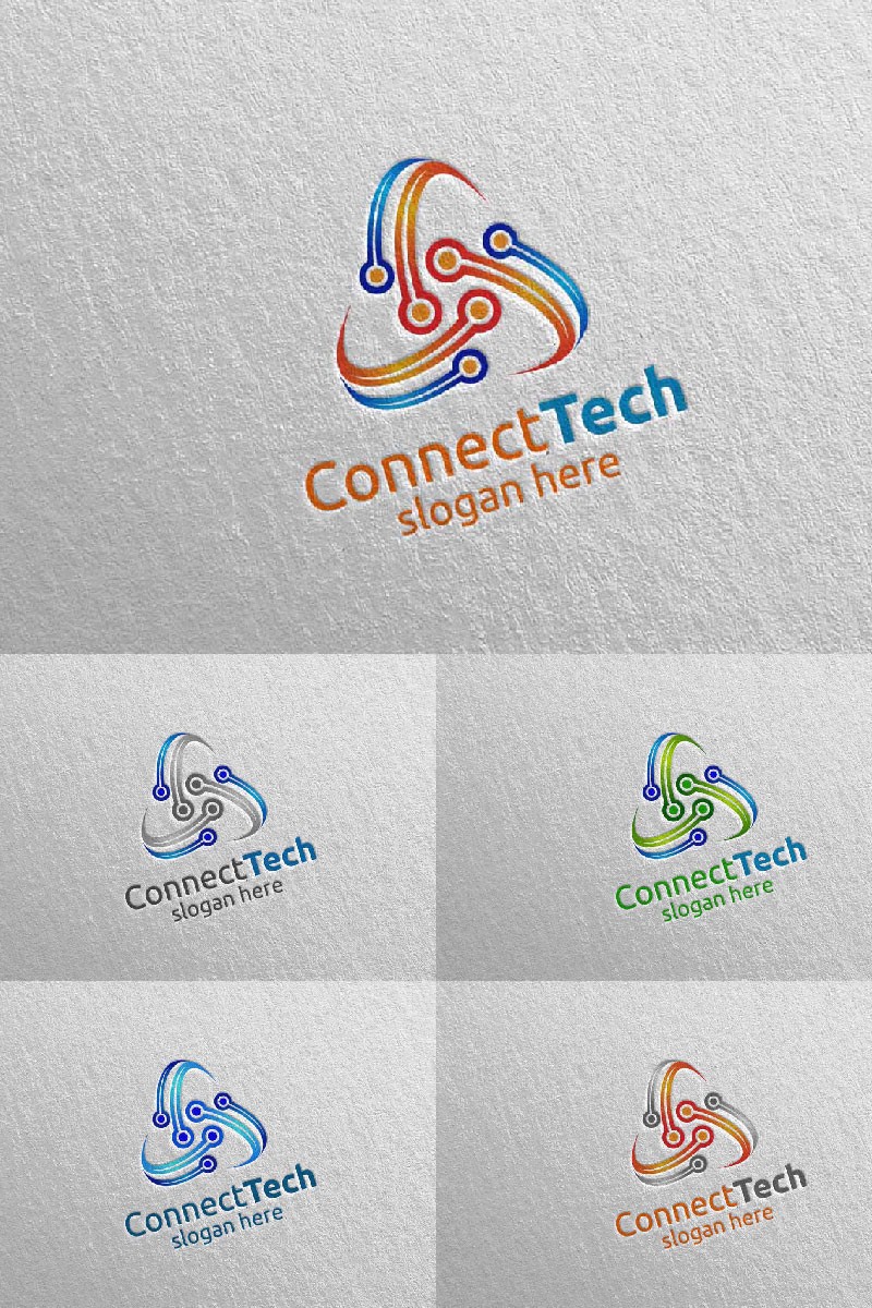 Технология и электроника 7. Шаблон логотипа. Артикул 97859