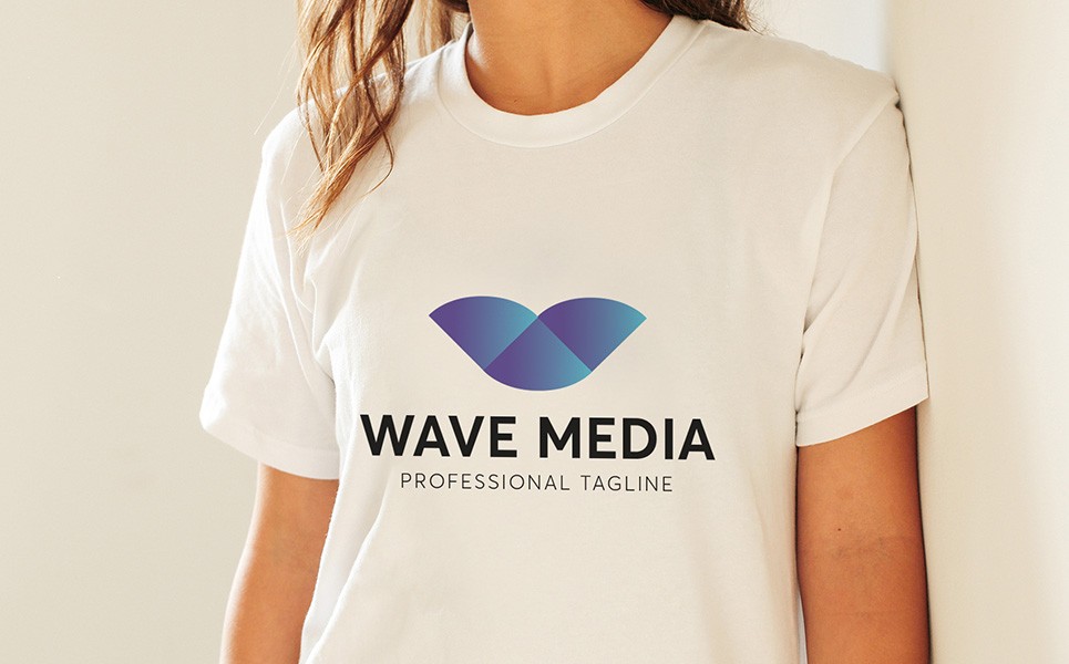 Wave Media. Шаблон логотипа. Артикул 95407