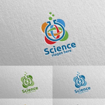 Концепция дизайна научно-исследовательской лаборатории. Шаблон логотипа. Артикул 103492