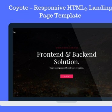 Coyote -    HTML5 /   .  Landing Page.  64538