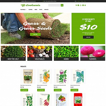 Evolveris - Магазин для садоводства и сельского хозяйства. Интернет магазин MotoCMS. Артикул 71473