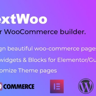 NextWoo - WooCommerce и построитель шаблонов тем для Elementor / Gutenberg. WordPress Плагин. Артикул 104871