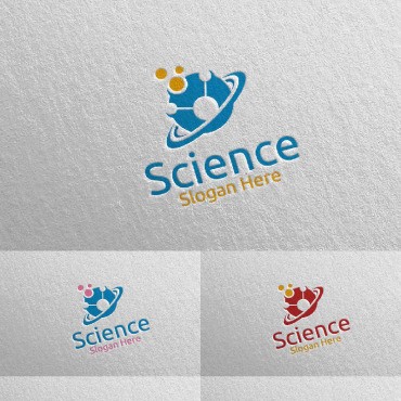 Концепция дизайна научно-исследовательской лаборатории. Шаблон логотипа. Артикул 104141