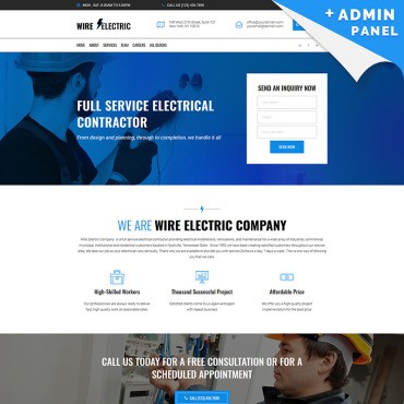 Wire Electric.  Landing Page.  76671