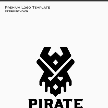 Пират. Шаблон логотипа. Артикул 77603
