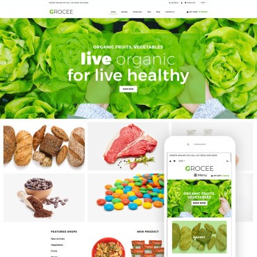 GROCEE -   Multipage Clean. Shopify .  79196
