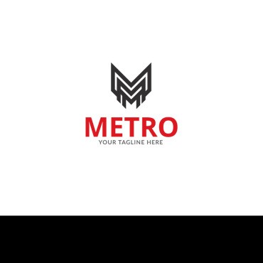Письмо Метро М. Шаблон логотипа. Артикул 72067
