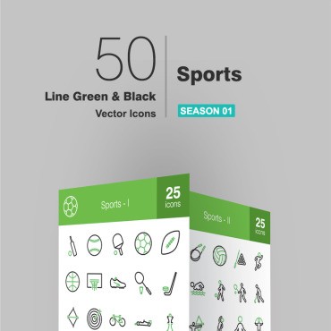 50 Sports Line Green & Black.  .  89659