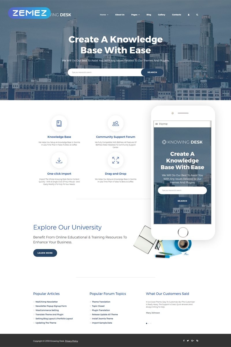 Knowing Desk - Корпоративные компьютеры и интернет на нескольких страницах