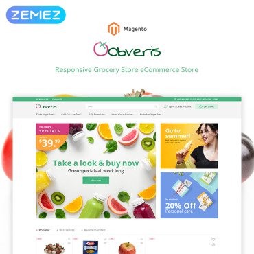 Obveris - - Clean Grocery.  Magento.  83332