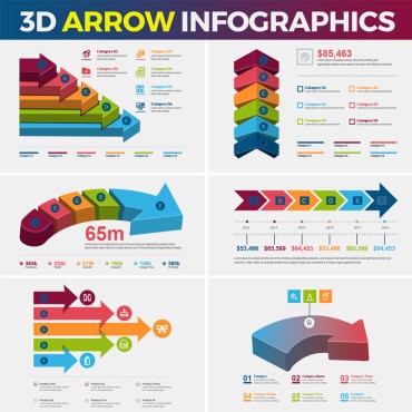 3D Arrow. Элемент инфографики. Артикул 74536