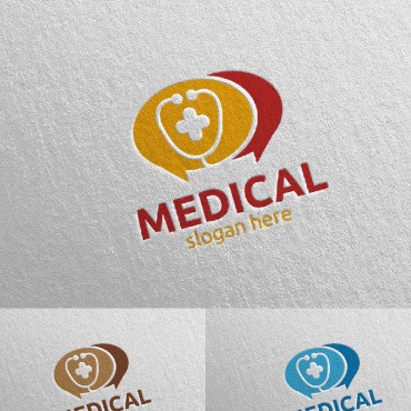 Медицинский госпиталь блога или чата 102. Шаблон логотипа. Артикул 100049