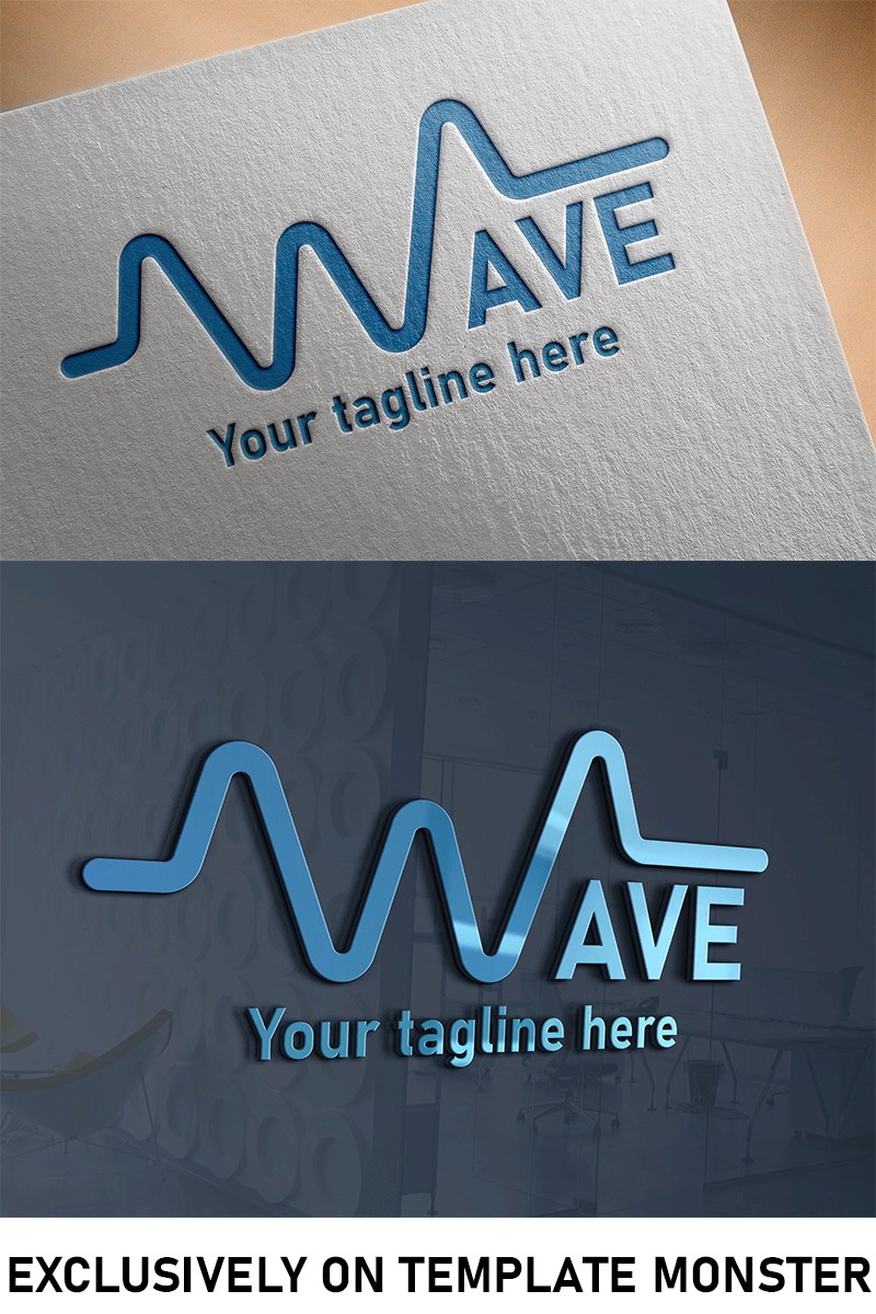 Wave Design. Шаблон логотипа. Артикул 97604
