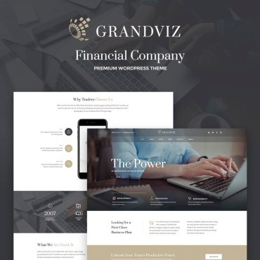 Грандвиз - Финансовая Компания Премиум. WordPress  шаблон. Артикул 66990