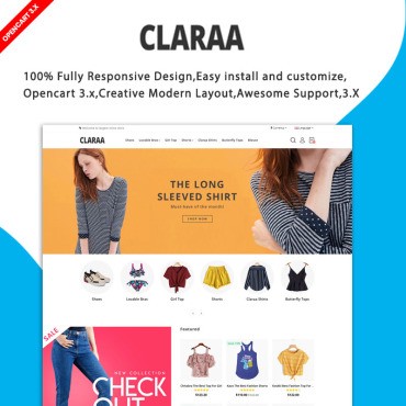   Claraa Fashion. OpenCart .  98475