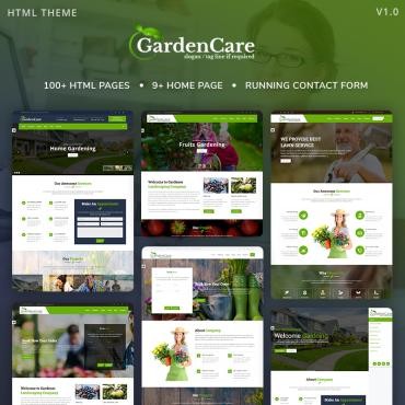 GardenCare - Садоводство для цветов, фруктов, озеленения и ландшафтного дизайна. Шаблон веб сайта. Артикул 68382