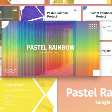 Pastel Rainbow - многоцелевой. Google слайд. Артикул 105359