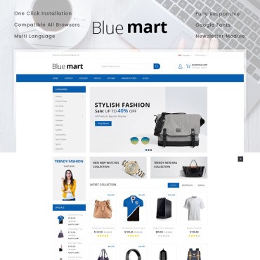 Blue Mart - --. OpenCart .  78852