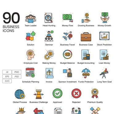 90 Business Icons -  .  .  89622
