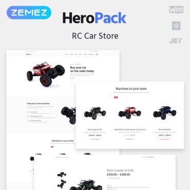 HeroPack - Игрушки ECommerce Классический Элементор. WooCommerce тема. Артикул 80335