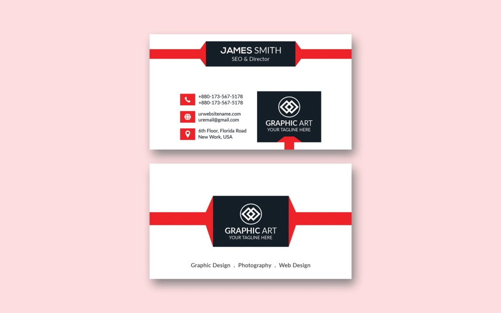 Простая визитная карточка. Артикул 107081