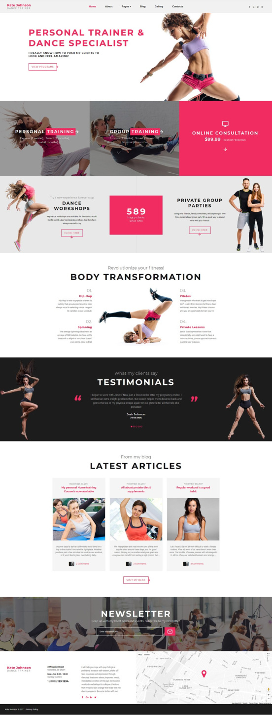 Кейт Джонсон - преподаватель танцев