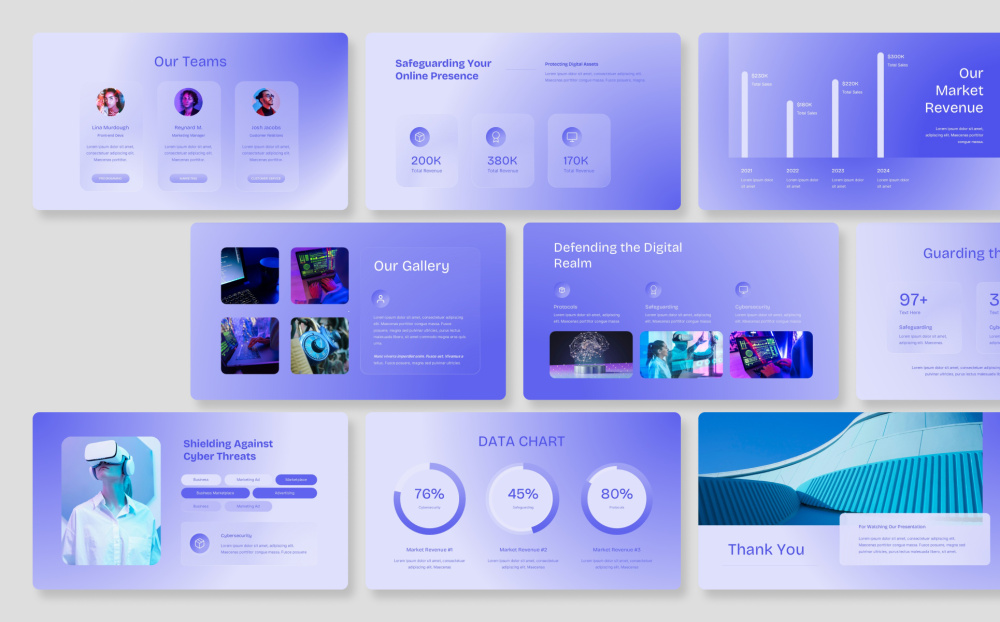 Купить  «Шаблон презентации PowerPoint по кибербезопасности» в России за 2 550 ₽